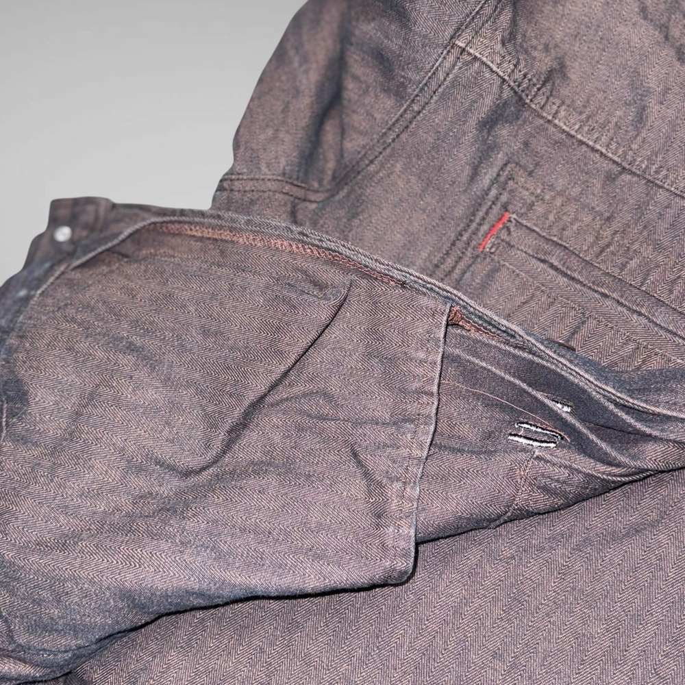 Willie Esco DUNS Jacket Mens 3XL XXXL Brown Denim Utility Baggy‎ Coat Y2K - Picture 8 of 14